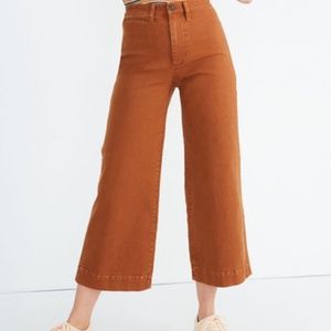 Madewell Emmett Wide-Leg Crop pants in pecan!